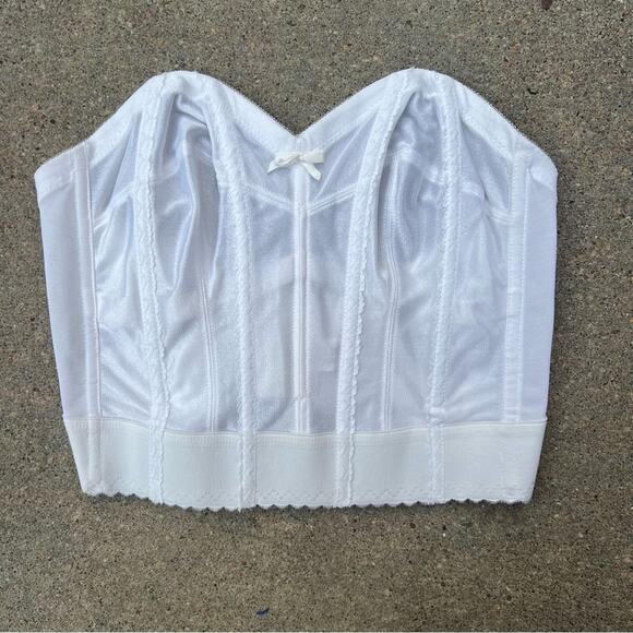 Vintage 60s 70s Wynette by Valmont White Ivory Bustier 36B Style 737 - Picture 1 of 6